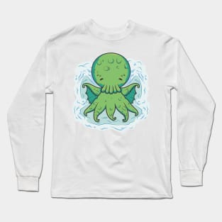 Cute Cthulhu in Snow Shirt Long Sleeve T-Shirt